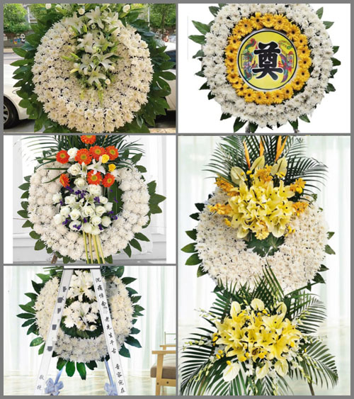 山东青岛平度市李园街道西沙岭村花圈速递